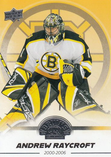 řadová karta ANDREW RAYCROFT 23-24 UD Boston Bruins Centennial číslo 88